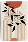 orange terracotta mid century style wall art poster print