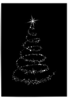 Sparkle Christmas tree wall art black and white