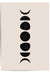 black and beige moon phrase print