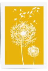 yellow dandelion wall decor