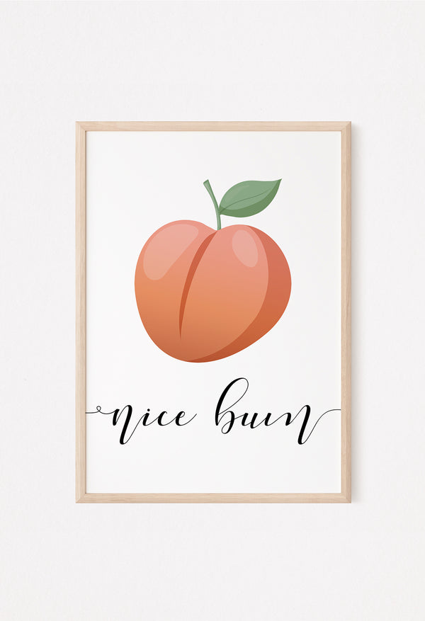 nice bum peach print
