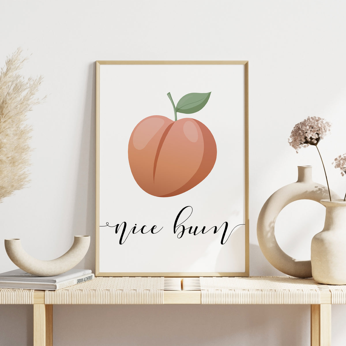 peach bathroom print nice bum
