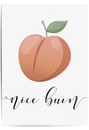 nice bum peach bathroom print