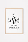 no selfies in the bathroom wall decor