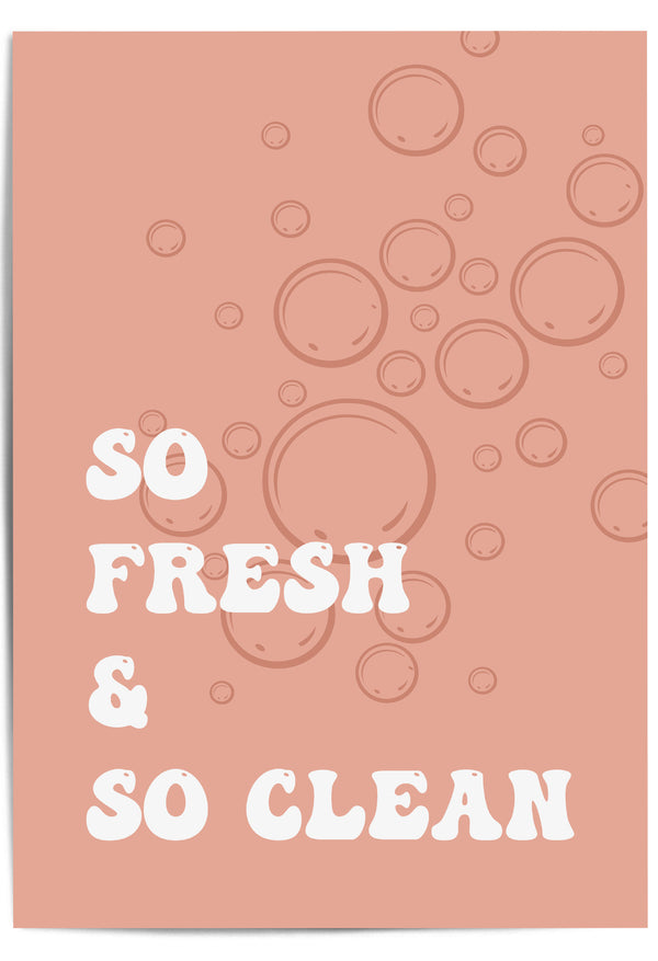so fresh and so clean bathroom print