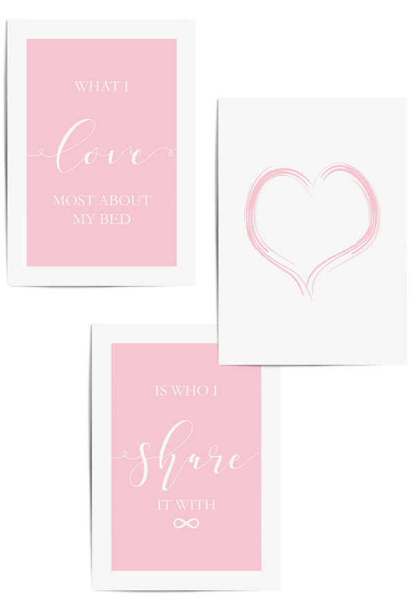pink bedroom prints