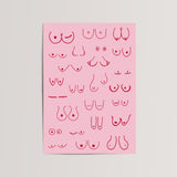 Boobs Feminist Art Poster Print