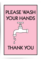 pink and black bathroom art