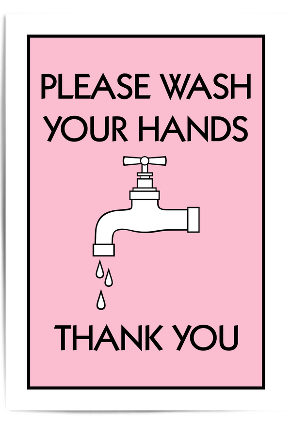 pink and black bathroom art