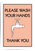 wash your hands bathroom print in coral peach