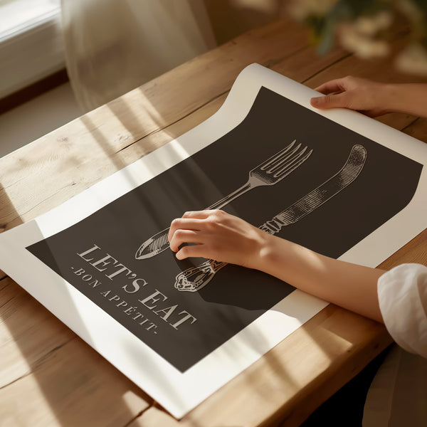 dark brown kitchen print