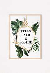 botanical bathroom print