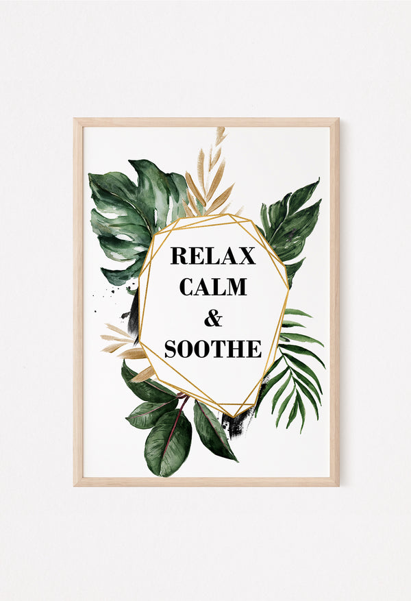 botanical bathroom print