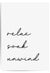 relax soak unwind print
