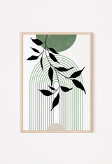 Mid Century Sage Green Wall Art Poster 3