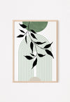 Mid Century Sage Green Wall Art Poster 3