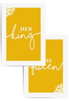 set of 2 bedhead quotes in yellow