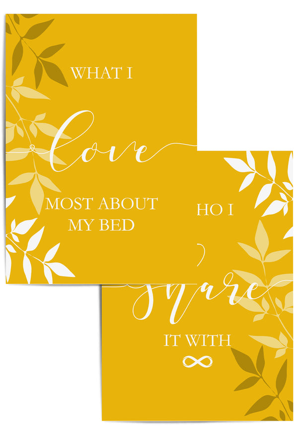 set of 2 mustard bedroom wall decor