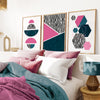 pink teal bedroom decor