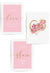 pink and gold set of 3 bedroom prints