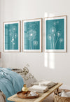 teal bedroom prints
