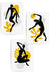 set of 3 mustard matisse print set