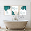 teal spa decor