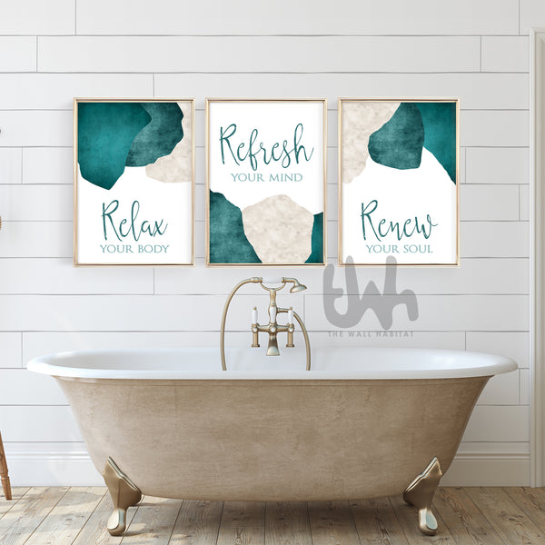 teal spa decor