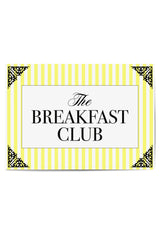 The Breakfast Club Yellow Kitchen Wall Art – French Bistro Striped Print
