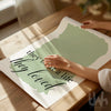 living room signs in sage green colour theme