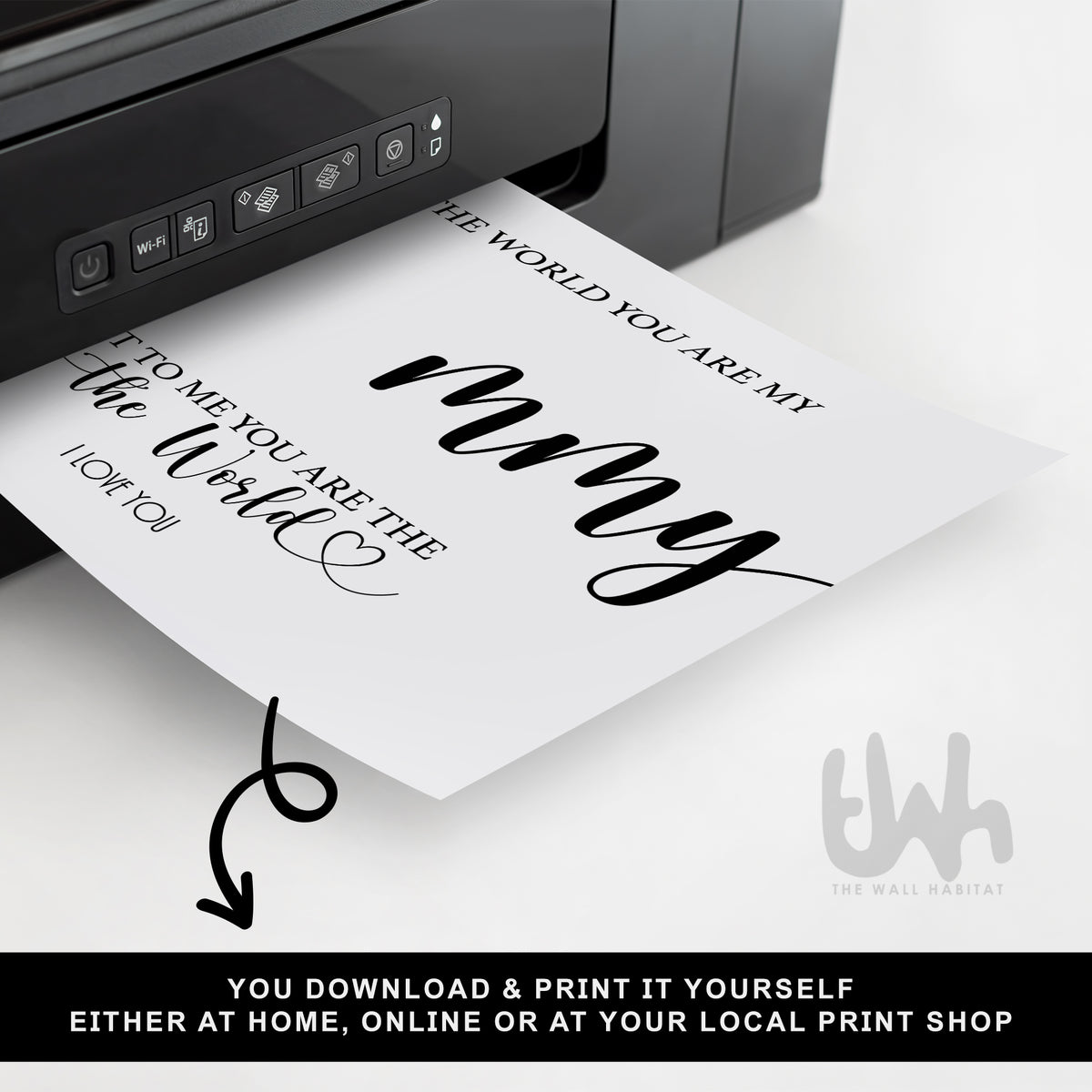 To The World You Are Mummy Hand Print DIY Mother's Day Art