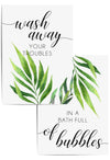 set of 2 tropical bathroom prints