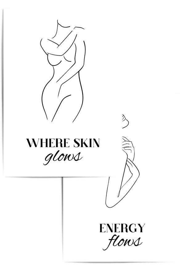energy flows skin care wall art