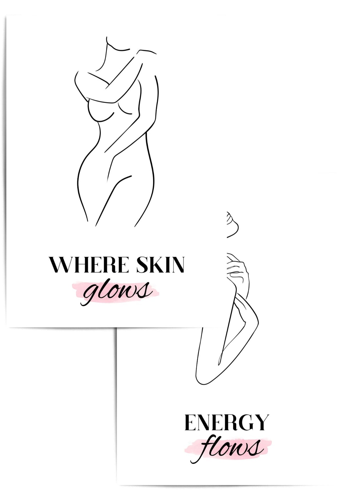 where skin glows energy flows pink salon decor