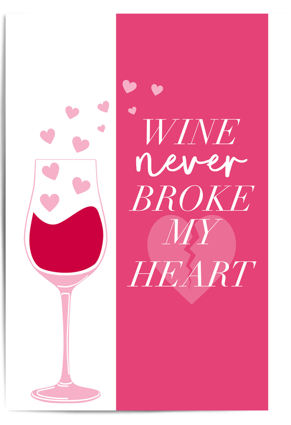 Funny Galentines Day wall art with wine quote and pink design for best friends and wine lovers