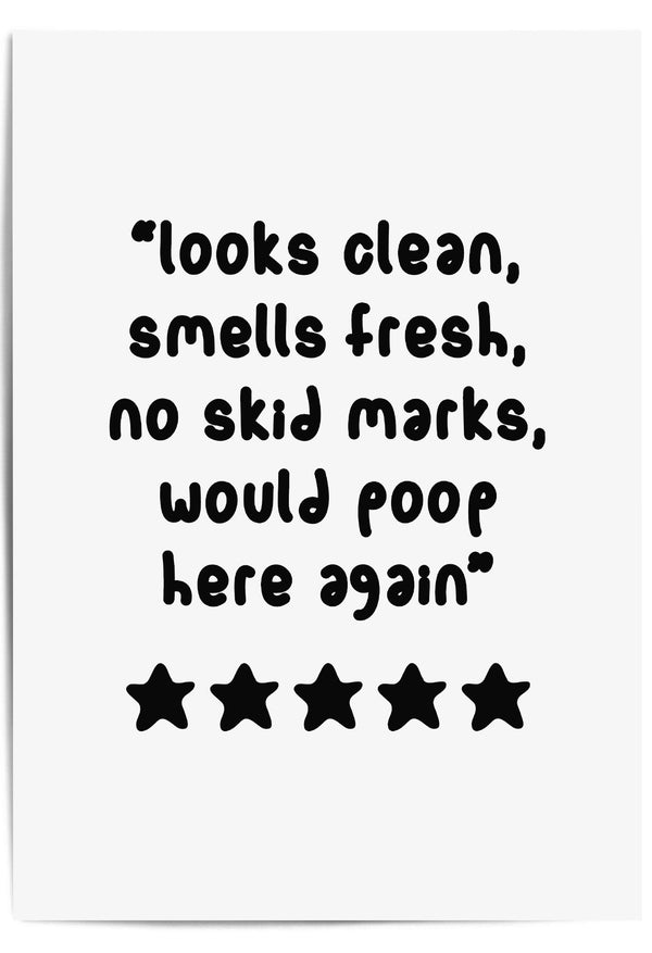 looks clean smells fresh would poop here again