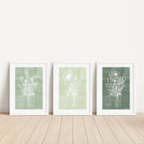 sage green boho bedroom prints