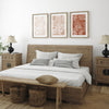 3pc leaf botanical terracotta boho prints