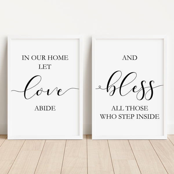 2pc set of home quote prints