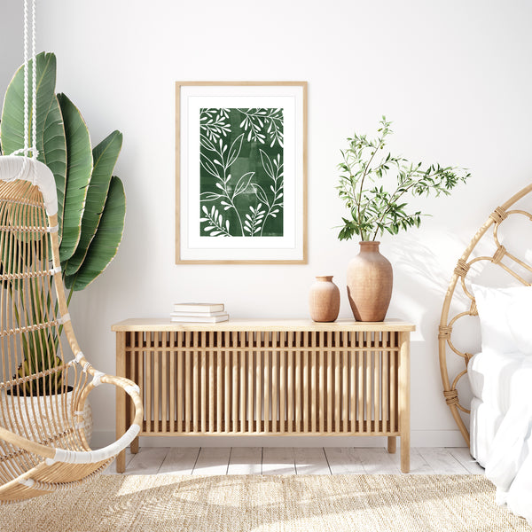 dark green wall decor
