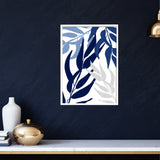 eucalyptus wall art in blue