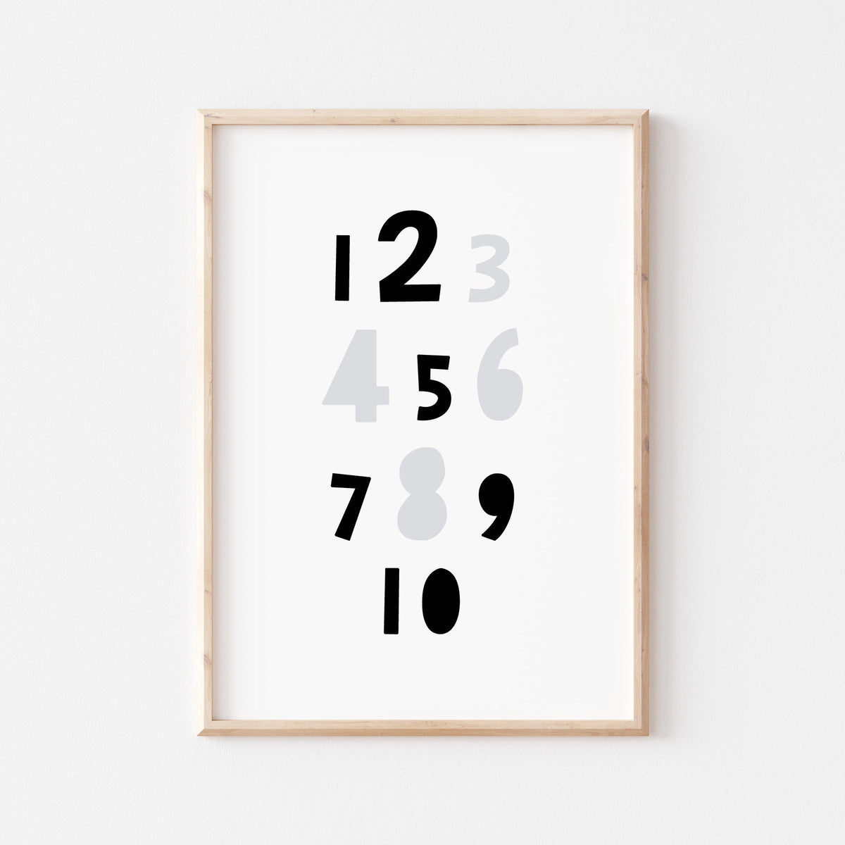 6pc Monochrome Educational Wall Art