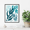 teal bedroom art