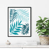 teal leaf decor