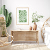 green leaf print