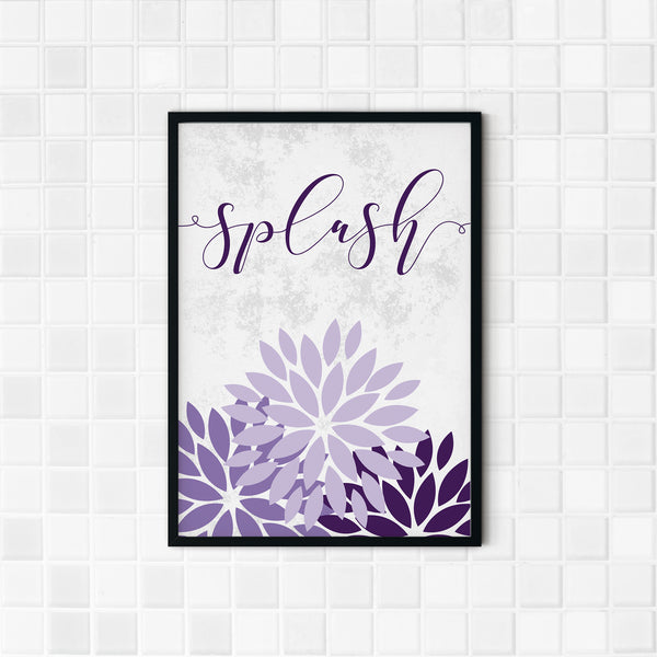 splash bathroom print