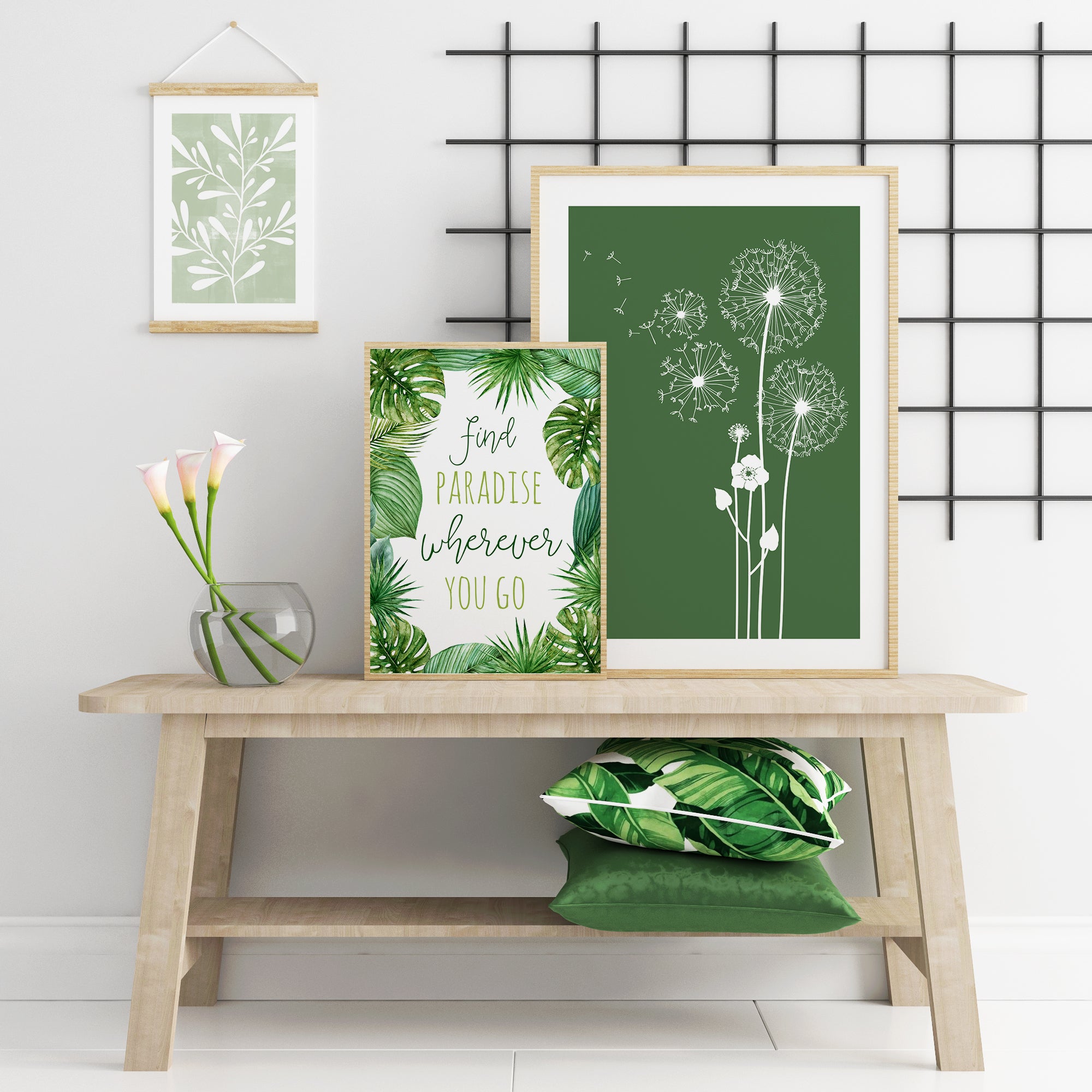 Green Wall Art Prints UK | Emerald & Sage Home Decor – The Wall Habitat