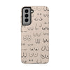 Black and Beige Boobs Tough Phone Cases