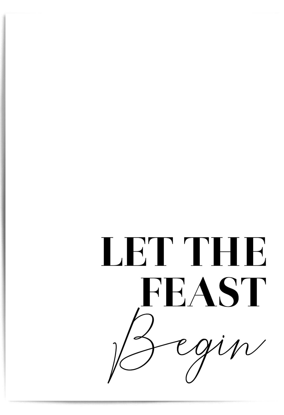 Let the Feast Begin – Minimalist Thanksgiving Wall Art Print
