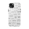 Black and White Boobs Design Tough Phone Cases